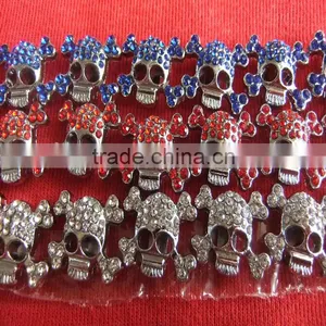Compet Wholesale 10mm Rhinestone Slide Charm Skulls thumbnail-1