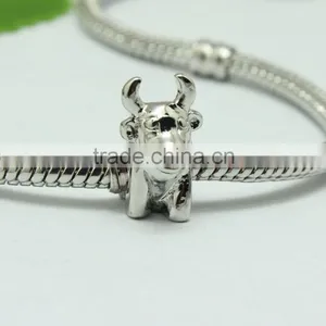Wholesale 2015 New Style Cattle Shape DIY Anti-silver Creative Bracelets Accessories Metal Zinc Alloy Beads With Holes thumbnail-1