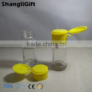 Clear Glass Spice Jar Pepper Bottle With Shaker thumbnail-1