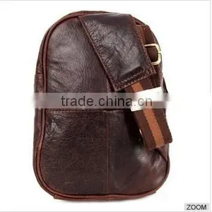 Wholesale Drop Shipping Vintage 100% Genuine Leather Cowhide Men Chest Bag Small Shoulder Cross Body Messenger Bag Bags For Men thumbnail-4