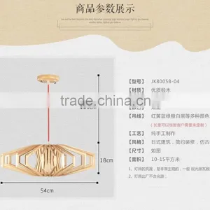 Wooden LED Pendant Light JK-8005B-05 One Bulb Wooden Pendant Lamp thumbnail-6