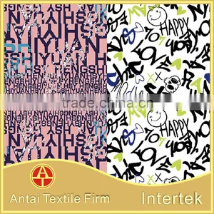 Colorful Letters Figures Design Printing Swimwear Fabric /Printed Nylon Spandex Fabric for Underwear thumbnail-3