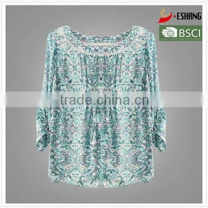 Ladies Floral Print Long Sleeve Casual Blouse thumbnail-1