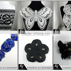 Yard Sale Polyester Embroidery Bead Motif Trim for Woman Diy thumbnail-1