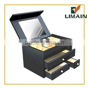 Wooden Jewelry Box With Drawer thumbnail-1