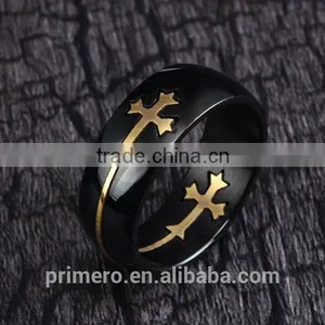 Unique Charming Jewelry for Men and Women Detachable Cross High Polished Stainless Steel Gold Silver Plated Rings thumbnail-4