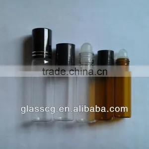 Amber Glass Roll on Bottle Wholesale thumbnail-1