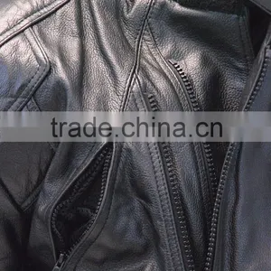 V on Right Zip Style Motorcycle Men Leather Custom Man Jackets thumbnail-2