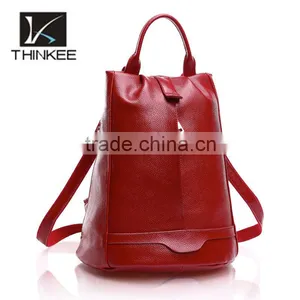 China Suppliers Wholesale Custom Leather Backpack Bags for Ladies thumbnail-3