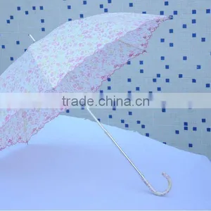 Flower Full Painting Straight Umbrella Both Use in Sun and Rain thumbnail-1