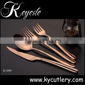 Gold Plated Flatware Set Wholesale,fork Spoon Set,gold Cutlery thumbnail-5