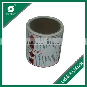 HIGH QUALITY ART PAPER WARNING LABELS WITH FULL COLOR PRINTING CHEAP STICKERS ROLL FOR CHEMICALS thumbnail-1