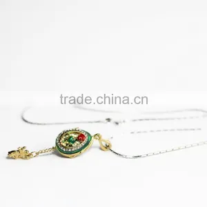Hot Selling Metal Enamel Flower Openable Pendant thumbnail-6