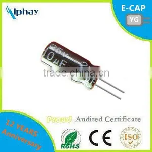 Electrolytic Capacitors 10uf 25V 5*11 P=2 RoHs thumbnail-1