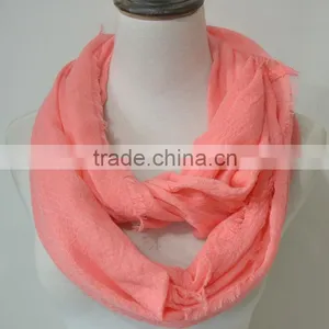 100% Polyester Jersey Scarf, Tube Scarf, Double Layer Loop Scarf thumbnail-1