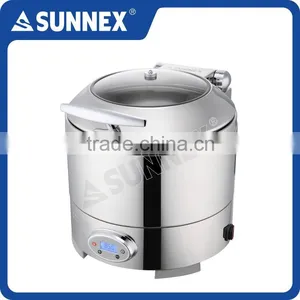 SUNNEX Specialized Luxury Mirror Polished 304 Cover 10 Litre Electric Soup Station thumbnail-1
