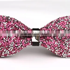 Men's Crystal Shining Wedding Party Pre Tied Bow Tie Bowtie thumbnail-2