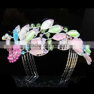 Crystal Peacock Hair Combs thumbnail-1
