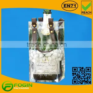 Waterproof PVC Ice Bag With Leather Handle/Wine Bag thumbnail-1