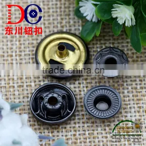 Gun Metal Garment Accessory Custom Logo Snap Button for Leather Jacket thumbnail-6