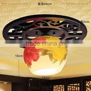 Modern Ceiling Lighting Antique Ceiling Down Light Fixture Design Porcelain Wooden Jingdezhen Dining Room Hotel Ceiling Lights thumbnail-6
