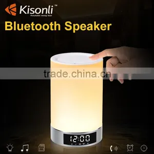 Coloful Portable Bluetooth Speakers With Led Light Wireless Speaker With Clock Touch Sensor thumbnail-1
