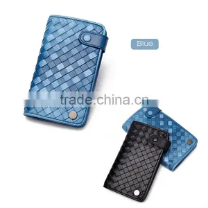 Beautiful Sheepskin Weave Girls Card Pouch Genuine Leather Travel Wallet thumbnail-3