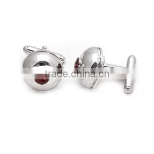 925 Sterling Silver Natural Gem Stone Garnet Cufflink Mens Jewelry thumbnail-2