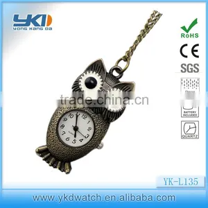 New Arrival Factory Direct Sale OWL Antique Pocket Watches With Pendant Necklace thumbnail-1