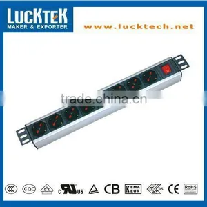19" 1.0U 8 WAY ITALY TYPE POWER STRIP MULTIPLE PDU SOCKET thumbnail-1