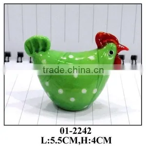 Green Glass Cock for Easter Gift thumbnail-1