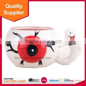 Halloween Festival Creative Pumpkin Shape Ceramic Coffee Mug thumbnail-2