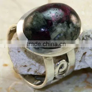 925 Sterling Silver Eudialyte Ring thumbnail-1