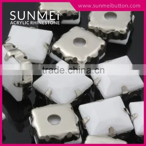 High Quality Square Shape Plastic Rhinestone Trimming for Dress thumbnail-1