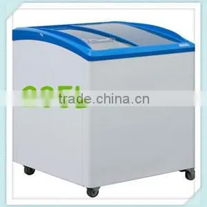 CE Approved Supermarket Curved Sliding Glass Door Display Freezer Ice Cream Freezer thumbnail-5