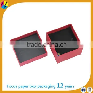 Eco Friendly Red Cardboard Packaging Paper Jewelry Box thumbnail-5