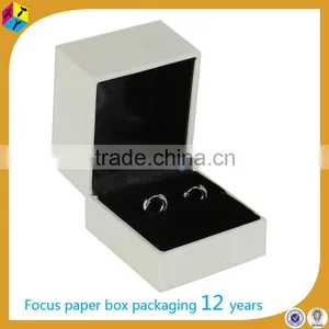 White Mini Cheap Manufacturer Jewelry Velvet Box thumbnail-1