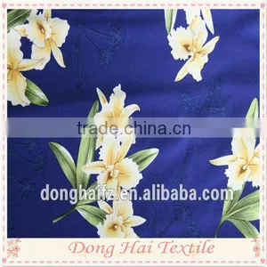 Flower Design 100 Cotton Stretch Poplin Fabric Characteristics thumbnail-1