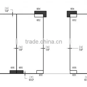 USA Made Bottom Lock Patch Fittings for Right and Left Hand Doors thumbnail-3