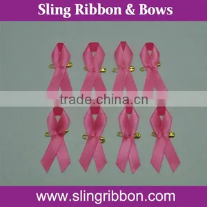 Wholesale Pink Ribbon With Golden Pin thumbnail-1
