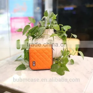 Orange 32 Capacity 230D Space Twill PVC Fabric DVD Case CD Holder Personalized cd Case Multi Disc Dvd Cases thumbnail-5