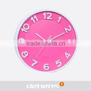 DEHENG Embossed Design and Fresh Plastic Wall Clock thumbnail-1