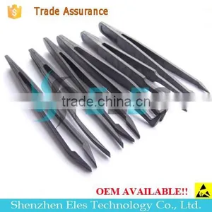Wholesale Black Antistatic Esd Plastic Tweezers thumbnail-1