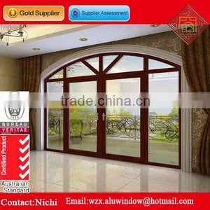 Contemporary Aluminiun Glass Double Front Doors thumbnail-1