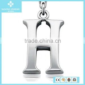 Silver Accessories Letter H Charm in Sterling Silver thumbnail-2
