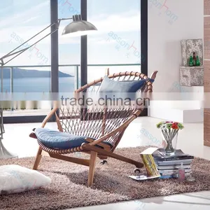 Hans Wegner Wooden Lounge Chair thumbnail-2