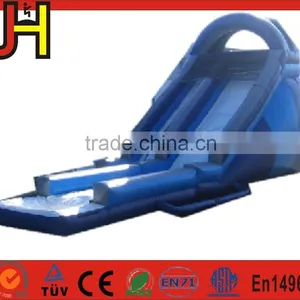 2016 18oz PVC Giant Inflatables Water Slides With Pool For Sale thumbnail-2