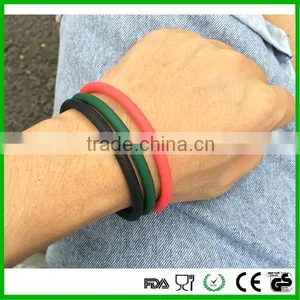 BPA Free Silicone Rubber Bracelet, Cheap Silicone Wristband thumbnail-3