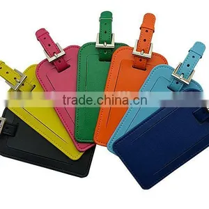 Promotional Fashion Custom PU Leather Travel Personalized Business Travel Leather Luggage Tags thumbnail-2