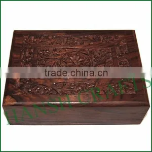 Carved Wooden Box Carved Technique Wooden Box thumbnail-1